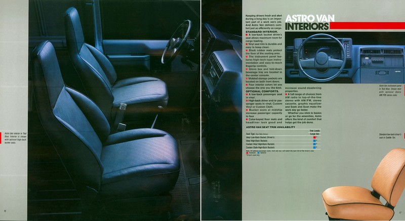 1985 Chevrolet Astro Van Brochure Page 12